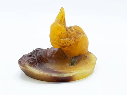 Walter Nancy Pate de Verre Squirrel Dish 5" x 5" x 6" France: Professional Restoration - Shipping in USA $ 40. Victor Amalric Walter (19 May 1870 – 9 November 1959) was a French glass maker mainly known for his pâte de verre pieces (a glass casting met