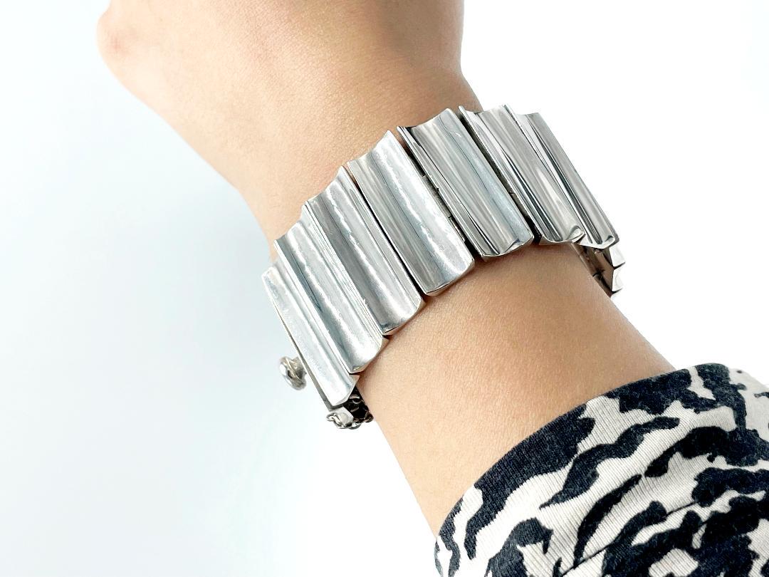 Jean Despres Sterling Silver Art Deco Bracelet Weight: 110 Grms France (1 of 4)