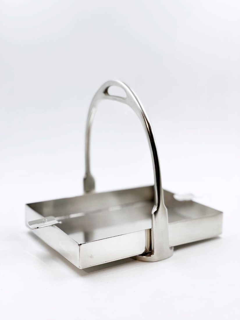 Hermes Paris Horse Stirrup Ashtray 6" x 7" x 5" France (1 of 6)