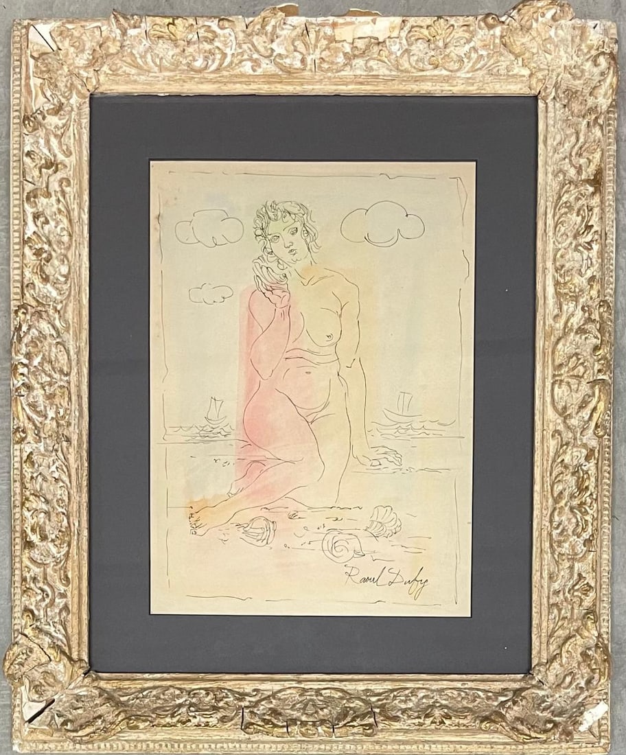 In The Manner of Raoul Dufy Gouache /Ink on Paper (1 of 3)