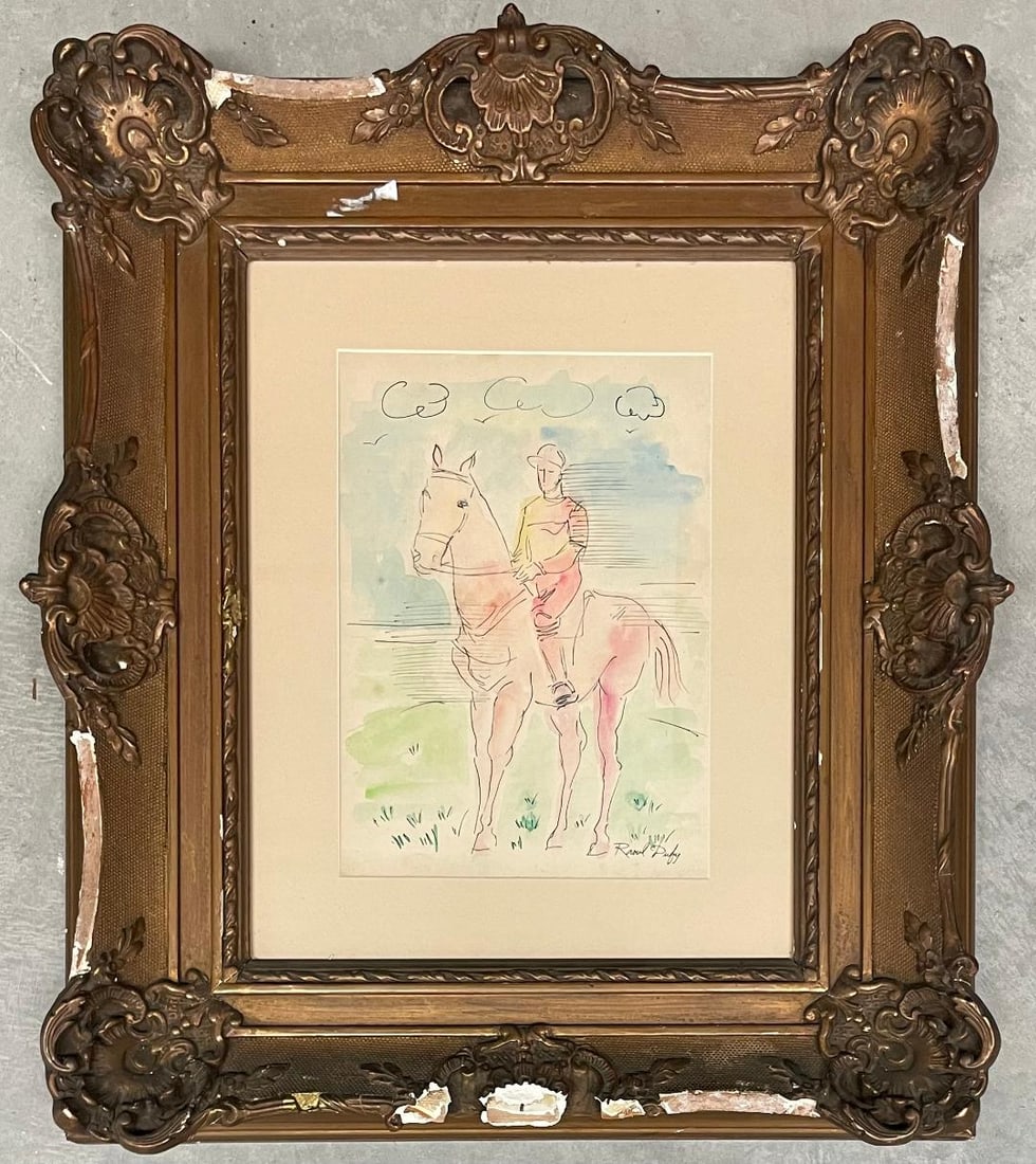 In The Manner of Raoul Dufy Gouache /Ink on Paper (1 of 3)