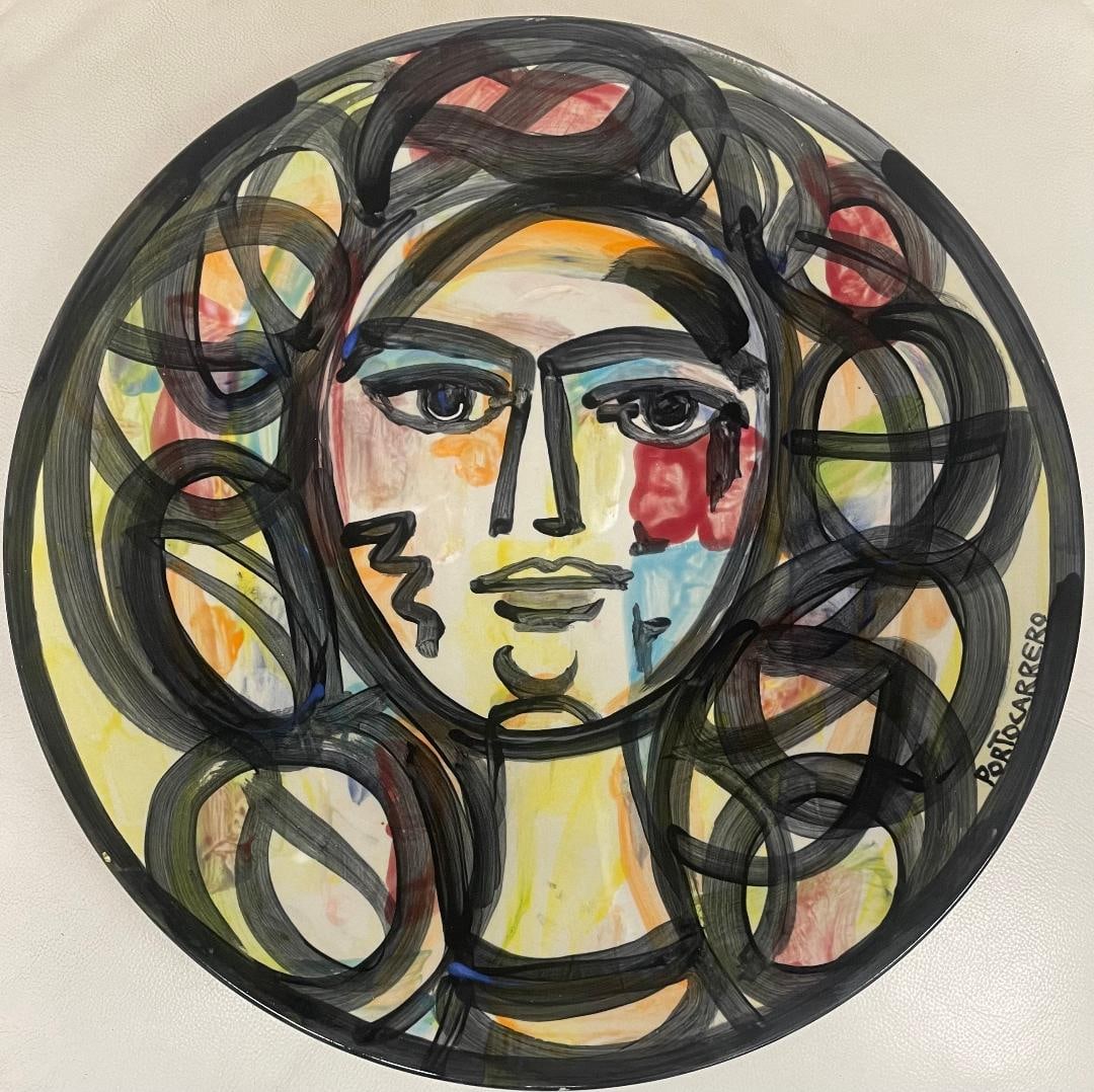 Rene Portocarrero Ceramic Plate Diam: 15" (1 of 1)