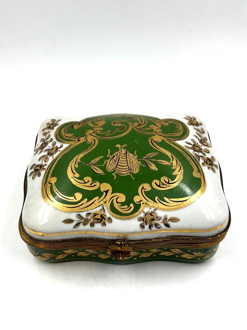 Napoleonic Sevres Porcelain Box 4.3" x 5" x 2"  France (1 of 4)