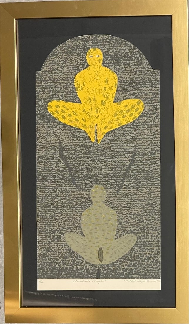 Belkis Ayon  Collagraphy "Cuidado Mujer" Cuba (1 of 2)