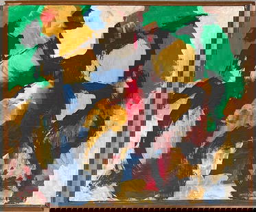 Wook Kyung Choi Attributed Oil on Canvas 20" x 24": No COA Shipping in USA $ 140. Wook-kyung Choi (1940 - 1985) was a Korean Abstract Expressionist painter. She was born in Seoul, South Korea in 1940. She attended Seoul National University and then imm