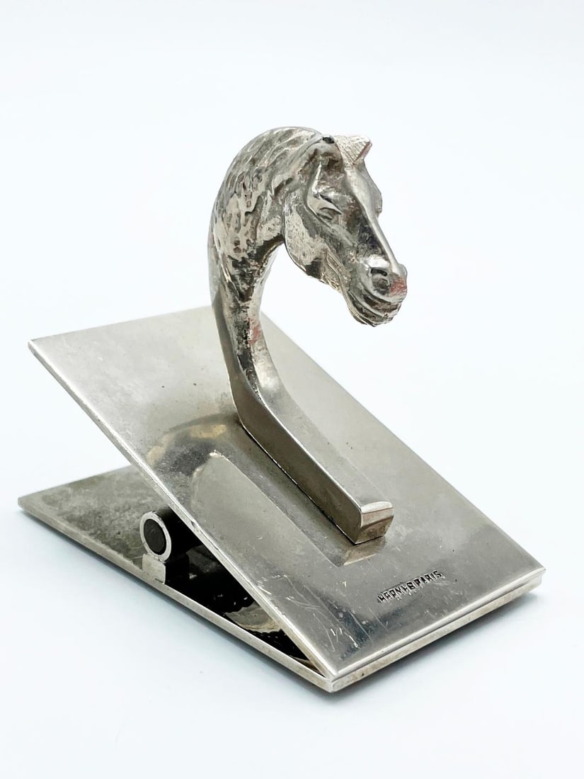 Hermes Paris Art Deco Silverplated Paper Clip 3" x 3" x 2" France (1 of 3)