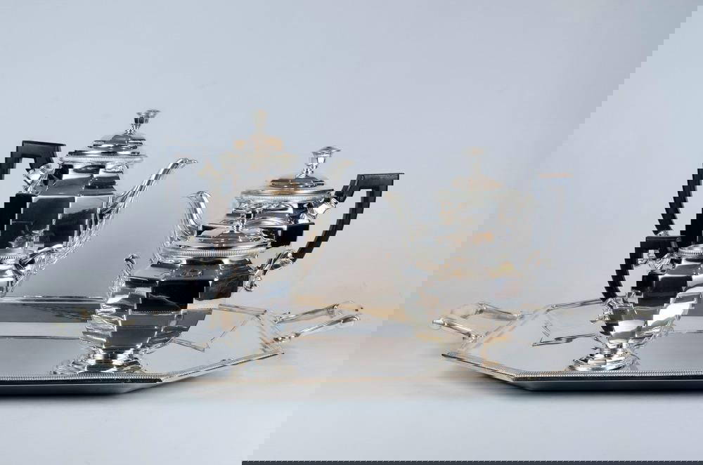 Christofle Art Deco Tea Set Museum Quality France Auction