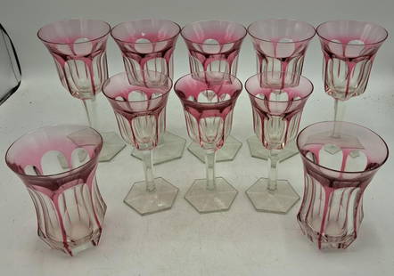 Baccarat Crystal Set of 10 Cups - France: Shipping in USA $ 120.