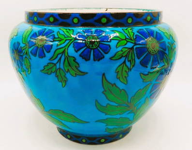Art Deco Sevres Porcelain Planter by F. Roger: H: 9" D: 11" Shipping in USA $ 80. The Manufacture nationale de Sèvres is one of the principal European porcelain factories. It is located in Sèvres, Hauts-de-Seine, France. It is the continuati