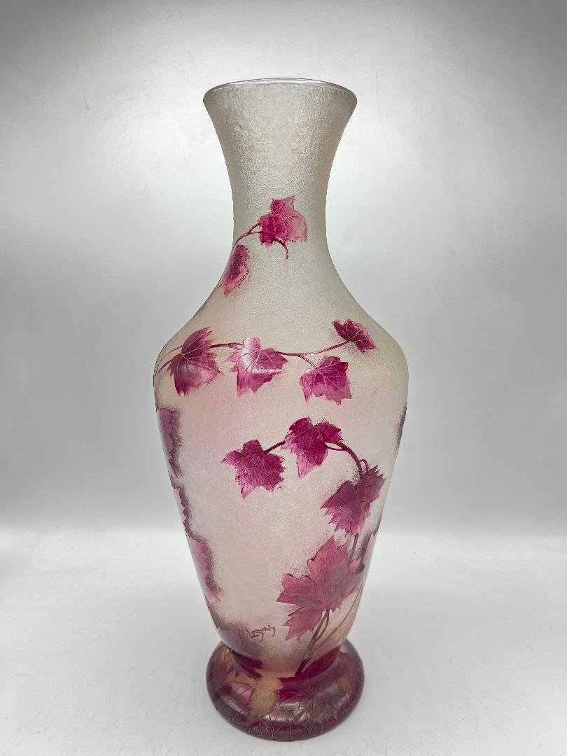 Legras Cameo Glass Large Vase H: 17" France: Shipping in USA $ 135. Legras. Auguste Legras, an already experienced glass maker, took over the St Denis glassworks in 1864. Legras produced a massive amount of glass in many commercial types and sty