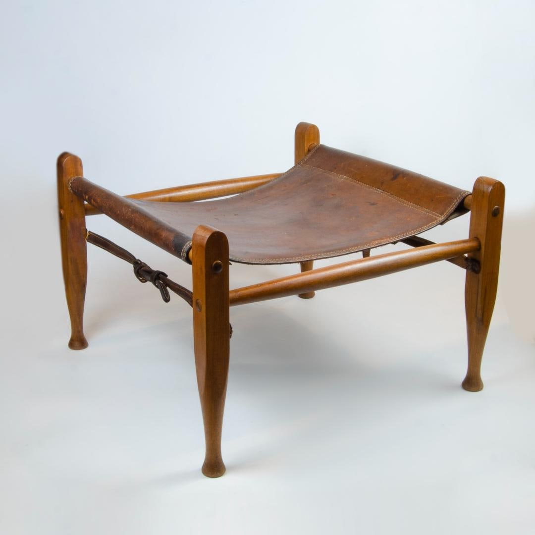 Art Deco Leather Bench "Safari" H: 22" W: 22" D: 18": Shipping in USA $ 180. Art Deco Leather Bench "Safari" H: 22" W: 22" D: 18"