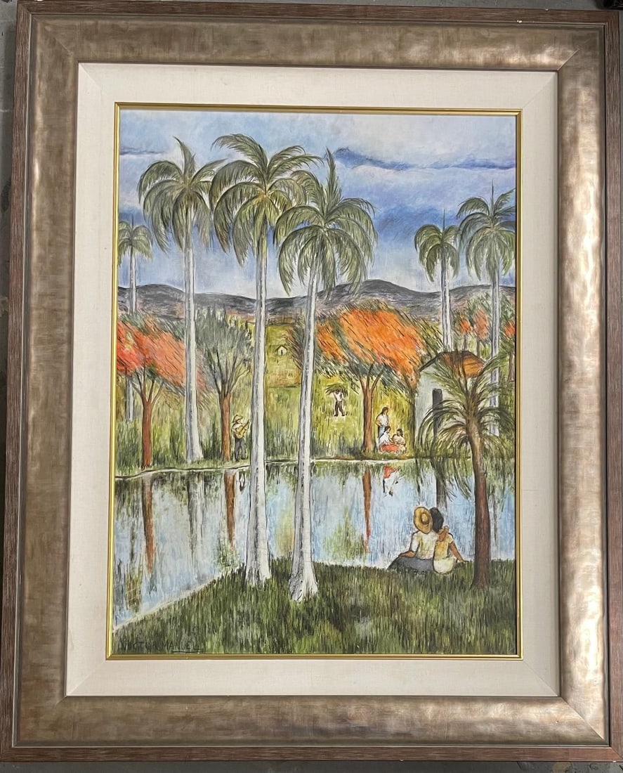 Victor Manuel Watercolor on Paper  Art: 24" x 31" (1 of 2)