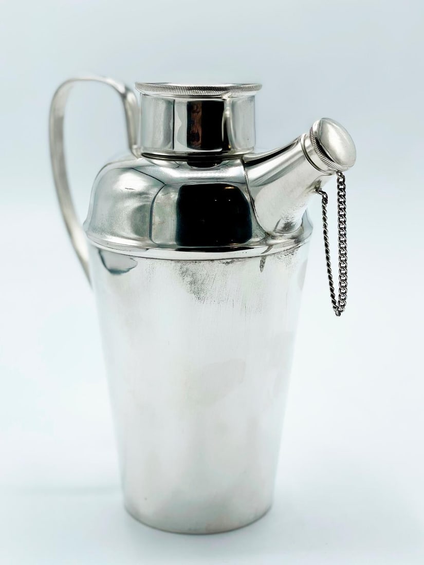Cartier Metal Cocktail Shaker H: 8" Diam: 4" France (1 of 3)