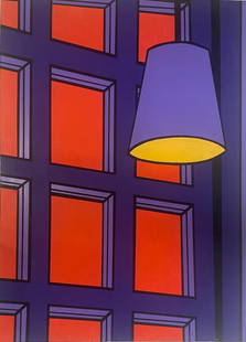 Patrick Caulfield Acrylic on Board 49" x 32" (Attributed): Shipping in USA $ 520. Patrick Joseph Caulfield, CBE, RA, was an English painter and printmaker known for his bold canvases, which often incorporated elements of photorealism within a pared-down scene