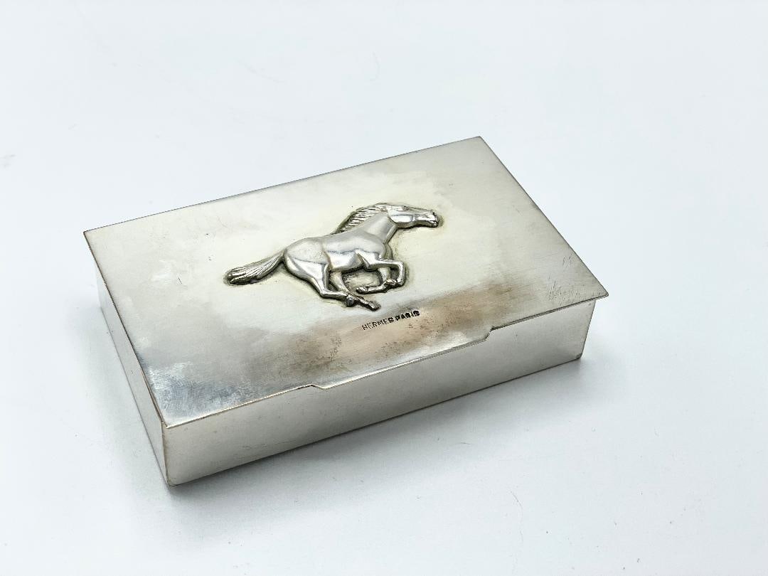 Hermes Paris Art Deco Box w/ Horse W: 4.3" x D: 2.8" H: 1" France (1 of 5)