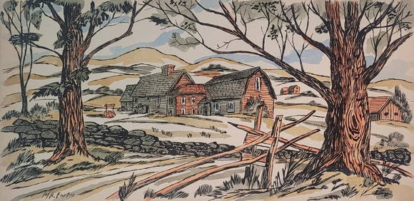 Marc Aurele Fortin (Attributed) Mixed Media on Board 8" x 16" (1 of 2)
