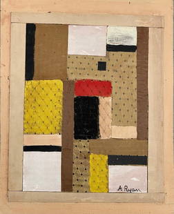 Anne Ryan (Attributed) Collage (Fabric & Mixed Media): Art: 16" x 13" No COA Shipping in USA $ 80. Anne Ryan (1889-1954) was an American Abstract Expressionist artist associated with the New York School. Her first contact with the New York City avant-gard