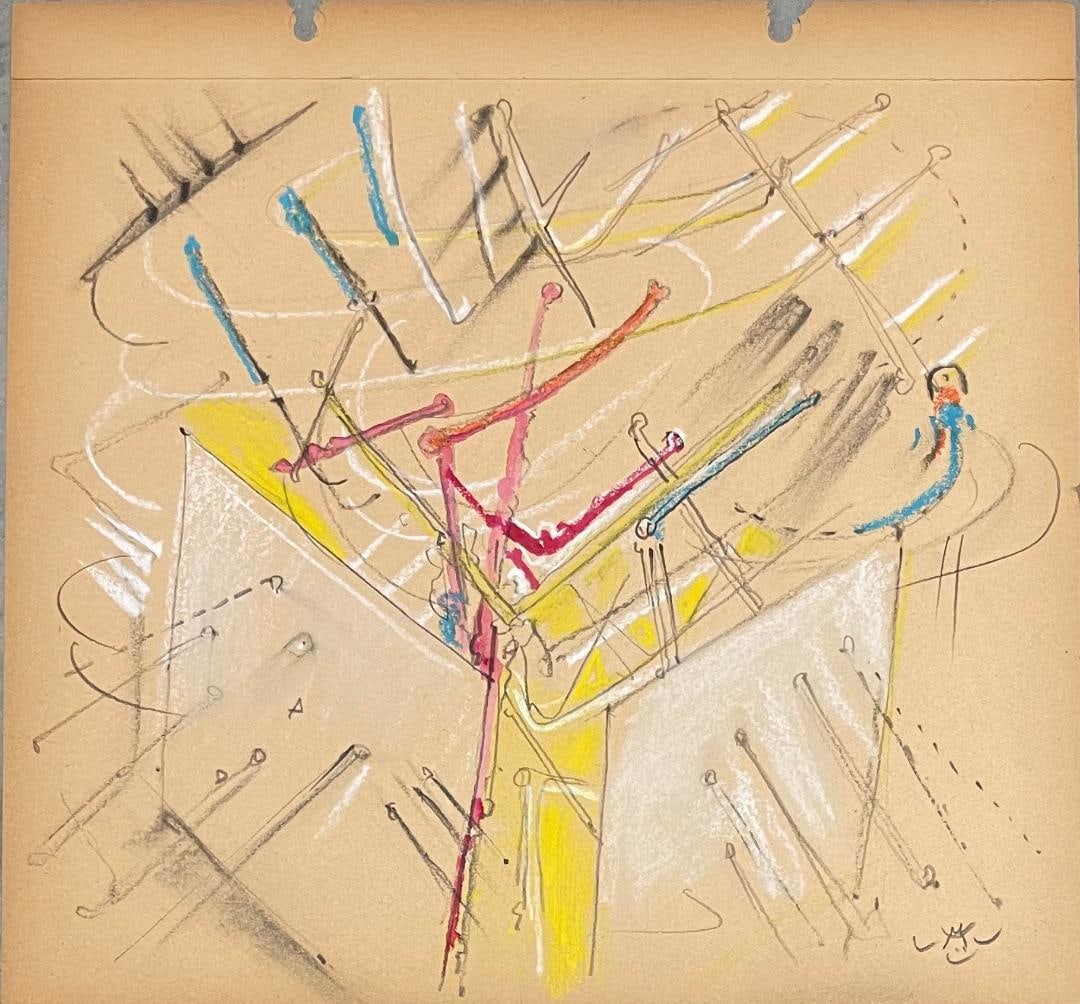 Roberto Matta (Attributed) Set of 3 Sketch Ilustration 11.5" x 12" (1 of 3)