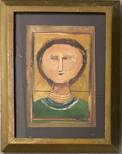 Massimo Campigli (Attributed( Oil on Board Art: 12" x 8.2" No COA: Massimo Campigli (Italian, born Max Ihlenfeld, July 1895 – 31 May 1971) was an Italian painter and journalist.