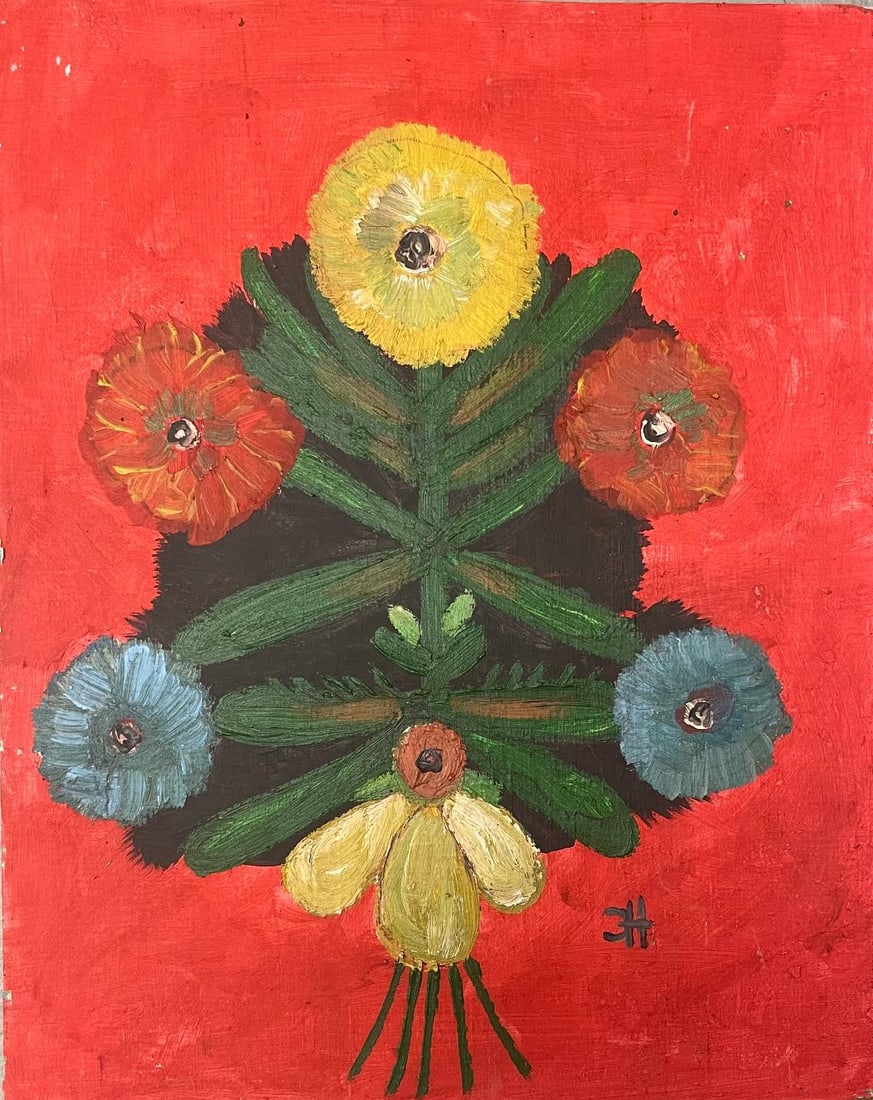 Clementine Reuben Oil on Canvas over Board Art: 19" x 12" (1 of 4)