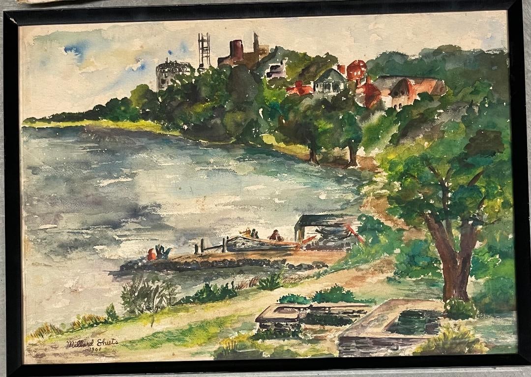 Millard Sheets 1967 (Attributed) Watercolor on Paper Art: 13" x 19": No COA Shipping in USA $ 100. Millard Owen Sheets was an American artist, teacher, and architectural designer. He was one of the earliest of the California Scene Painting artists and helped define the