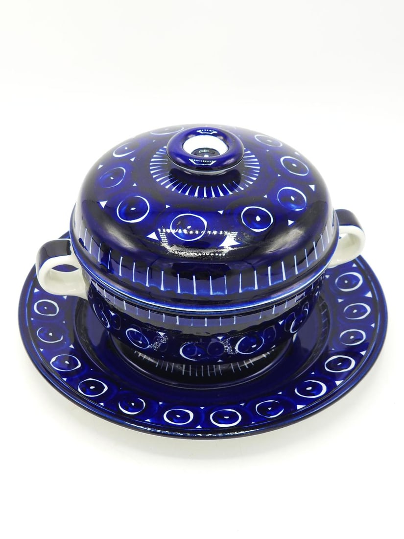 Porcelain Tureen by Ulla Procope, Valencia, Arabia, Finland - H: 6" Diam: 8": Shipping in USA $ 45. Ulrika (Ulla) Eleonora Matilda Procope-Nyman (1921–1968) Procope was one of the most prolific Finnish ceramic designers