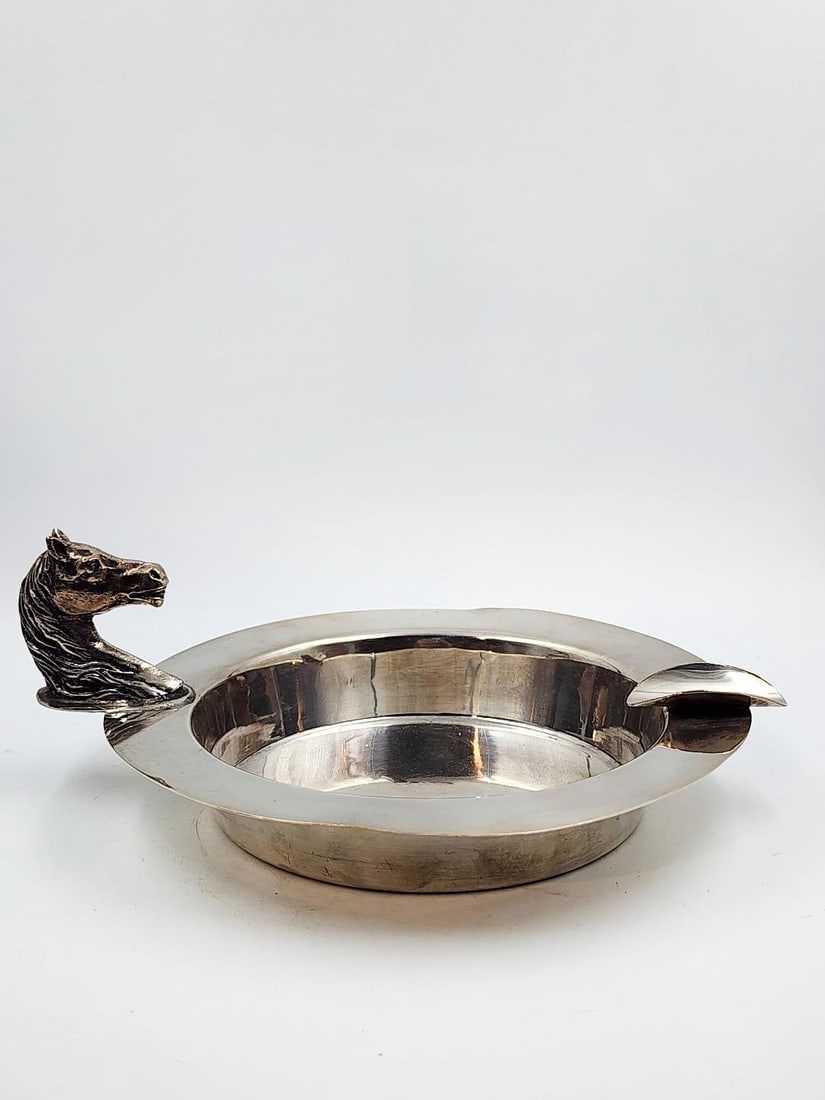 Hermes Paris Art Deco Ashtray w/ Horse H: 3" Diam: 8" France (1 of 5)