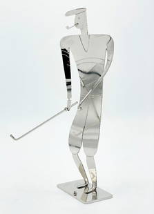 Atelier Hagenauer Art Deco Silverplated Golfer Figure H: 11.5" W: 5": Shipping in USA $ 60. Karl Hagenauer was an influential Austrian designer in the Art Deco style. Goldsmith. Carl Hagenauer founded what became the Hagenauer Wien in 1898. His oldest son, Karl, who wou