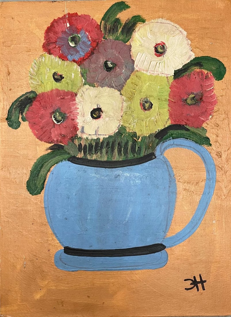 Clementine Reuben Hunter (Att) Oil on Canvas over Board Art: 16" x 12": Shipping in USA $ 100. Clementine Hunter was a self-taught Black folk artist from the Cane River region of Louisiana, who lived and worked on Melrose Plantation.Hunter was born into a Louisiana Creole