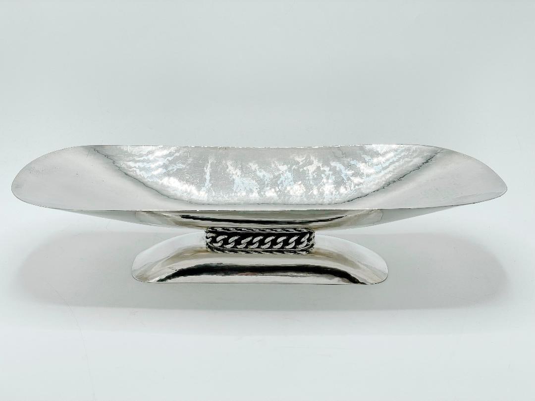 Jean Despres Sterling Silver Art Deco Centerpiece H: 3" W: 8: D: 7" (1 of 9)