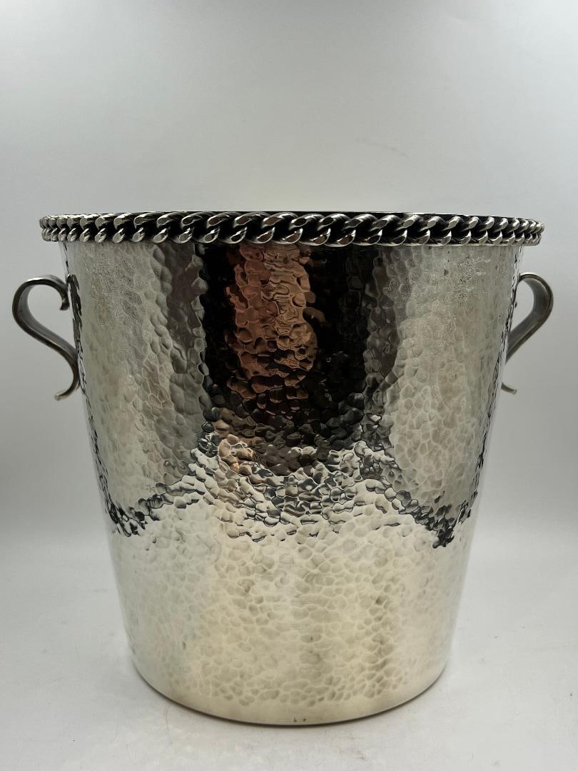 Jean Despres Ice Bucket Art Deco 8" x 9" France (1 of 4)