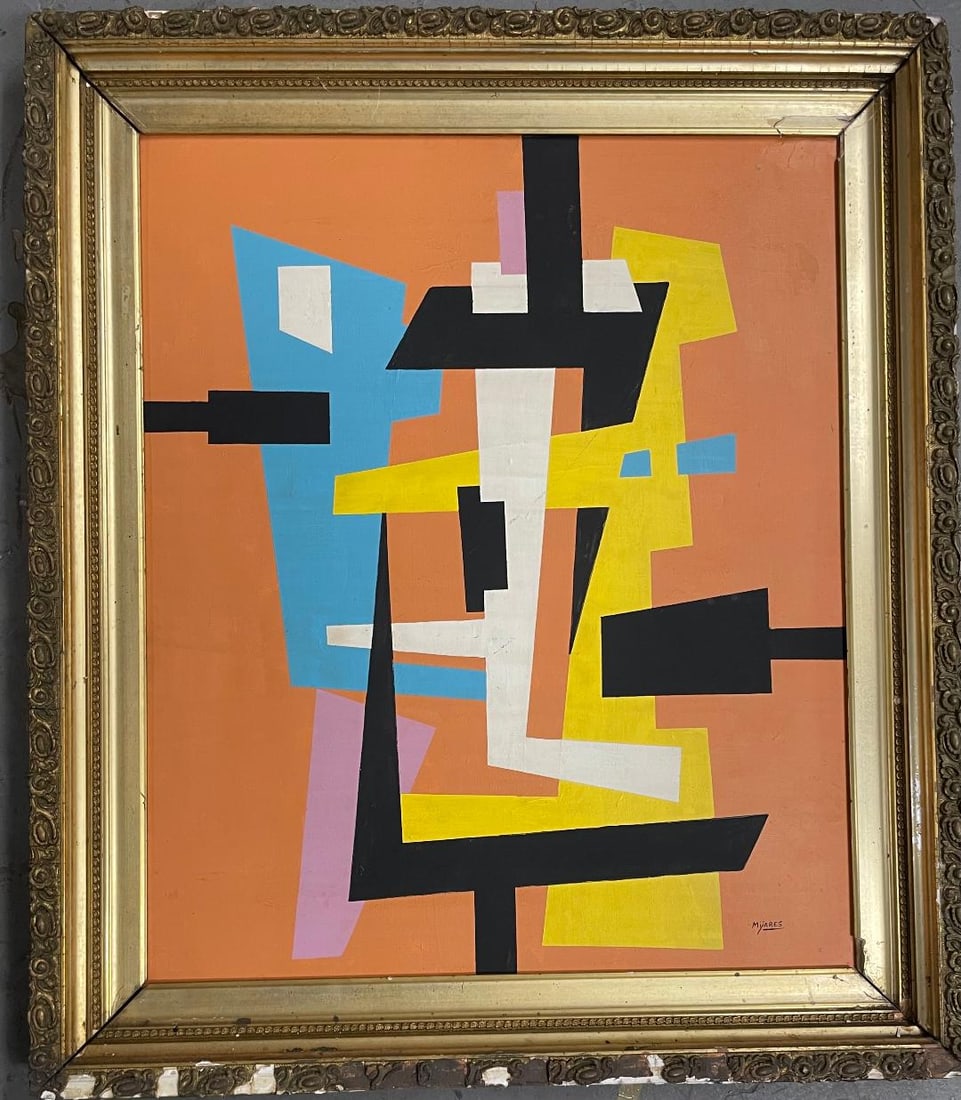 Jose Maria Mijares Oil on Board Art: 30" x 25"  Cuba (1 of 3)