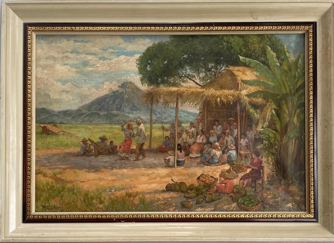 Fernando Amorsolo 1950 Oil on Canvas Art: 12" x 18" w/COA (1 of 5)