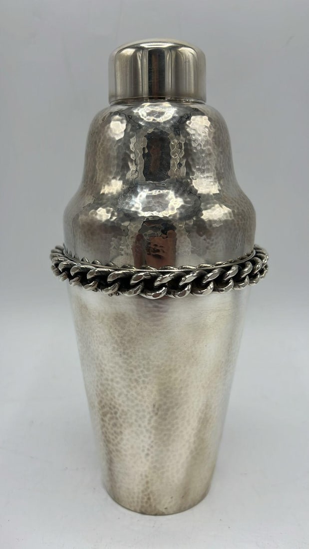 Jean Despres Art Deco Cocktail Shaker H: 9" France (1 of 4)