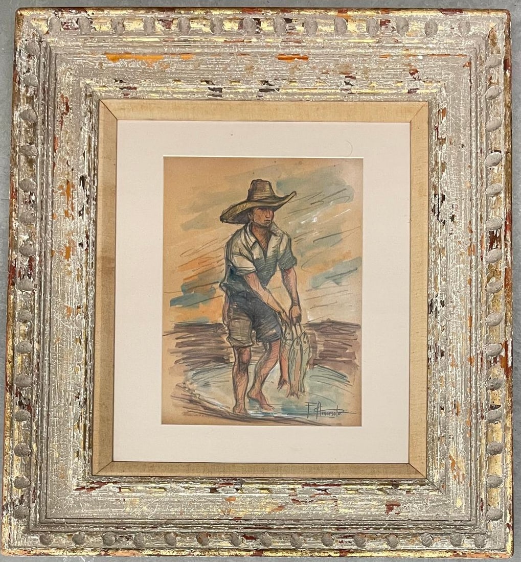 Fernando Amorsolo Mixed Media on Paper No COA: Art: 13.5" x 10" Frame: 26" x 24" Shipping in USA $ 120. Fernando Cueto Amorsolo (born Fernando Amorsolo y Cueto; May 30, 1892 - April 24, 1972) was a portraitist and painter of rural Philippine lands