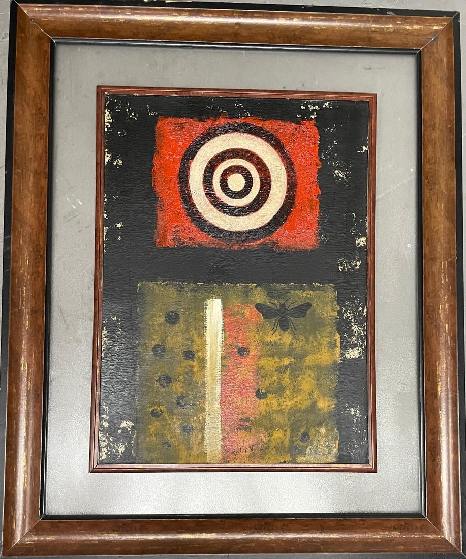 Jasper Johns (Attributed) Oil on Board Art: 29" x 21" (1 of 5)