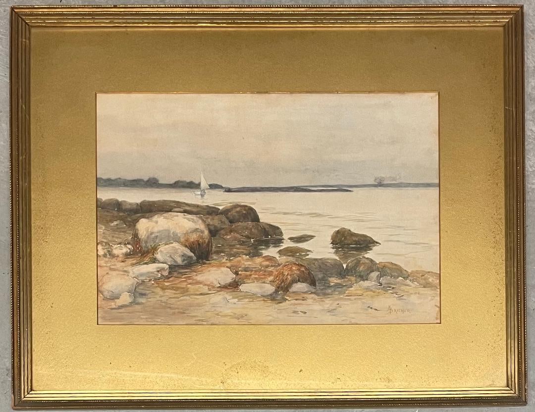 Alfred Thompson Bricher (Attrib) Watercolor on Paper Art: 12.5" x 18.5" (1 of 3)