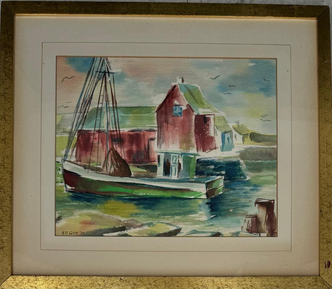 Selden Connor Gile 1931 Watercolor on Paper Art: 10" x 12.5": No COA - Shipping in USA $ 90. Selden Connor Gile (1877 - 1947) Born in Stow, Maine on March 20, 1877, Selden Gile, after attending business college in Maine, moved to California in 1901. He was a pay