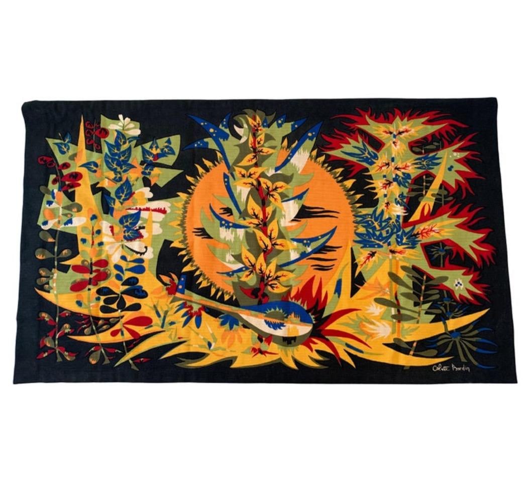 Aubusson Art Deco Tapestry signed by Colette Bardin 71" x 43" France (1 of 3)