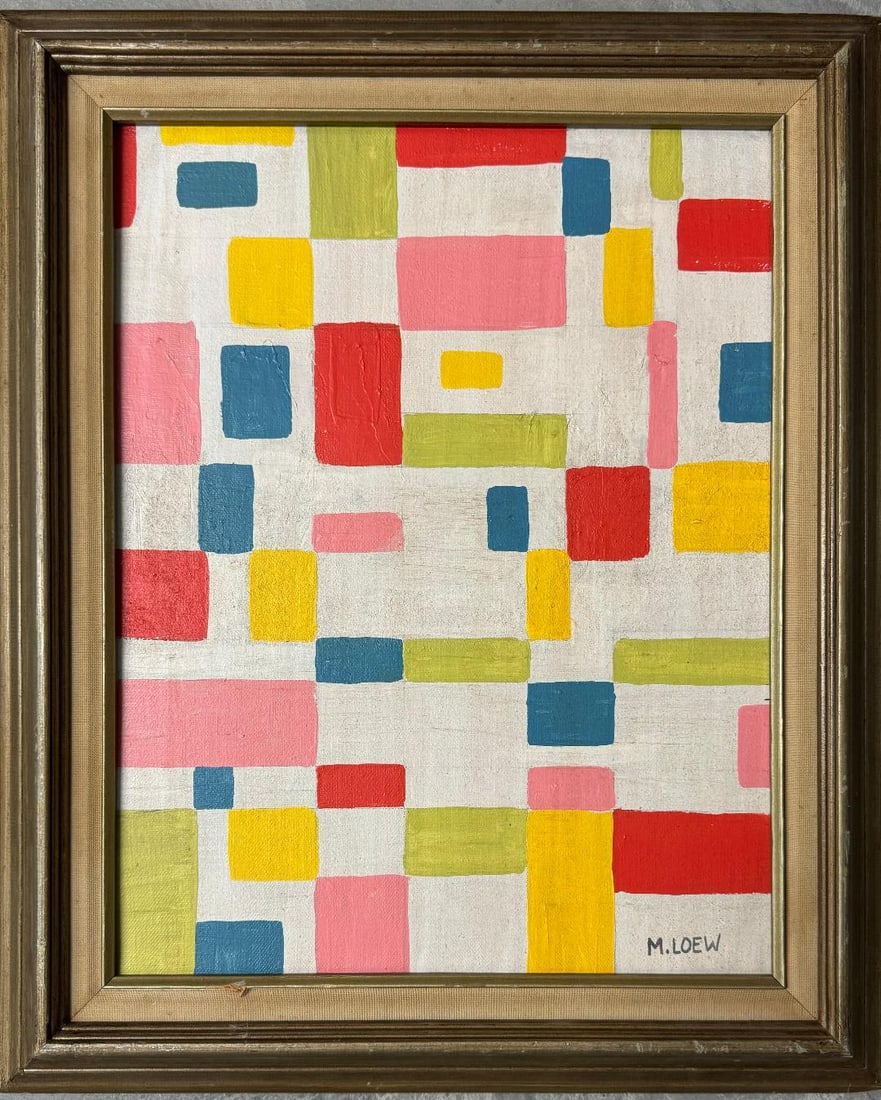 Michael Loew (Attributed) Oil on Canvas Art: 18" x 14": No COA - Shipping in USA $ 100.Michael Loew (May 8, 1907 - November 14, 1985) was an American Abstract Expressionist artist who was born in New York City.