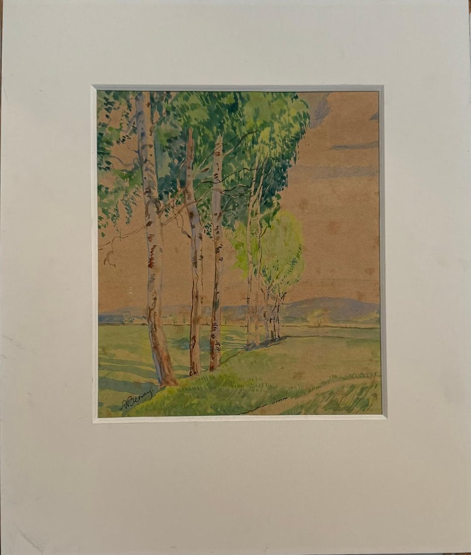 Alexander Benois (Attributed) Watercolor on Paper Art: 10" x 9" Unframed (1 of 2)