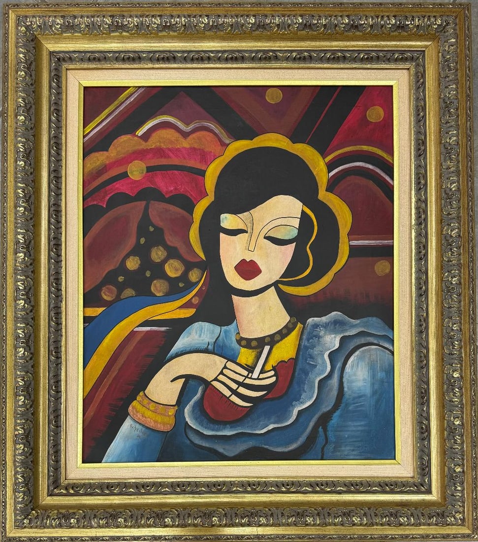 Hugo Scheiber Oil on Canvas Art: 24" x 20" Hungarian Art: No COA - Shipping in USA $ 170 Hugo Scheiber (born 29 September 1873 in Budapest – died there 7 March 1950) was a Hungarian modernist painter.Hugo Scheiber was brought from Budapest to Vienna at the