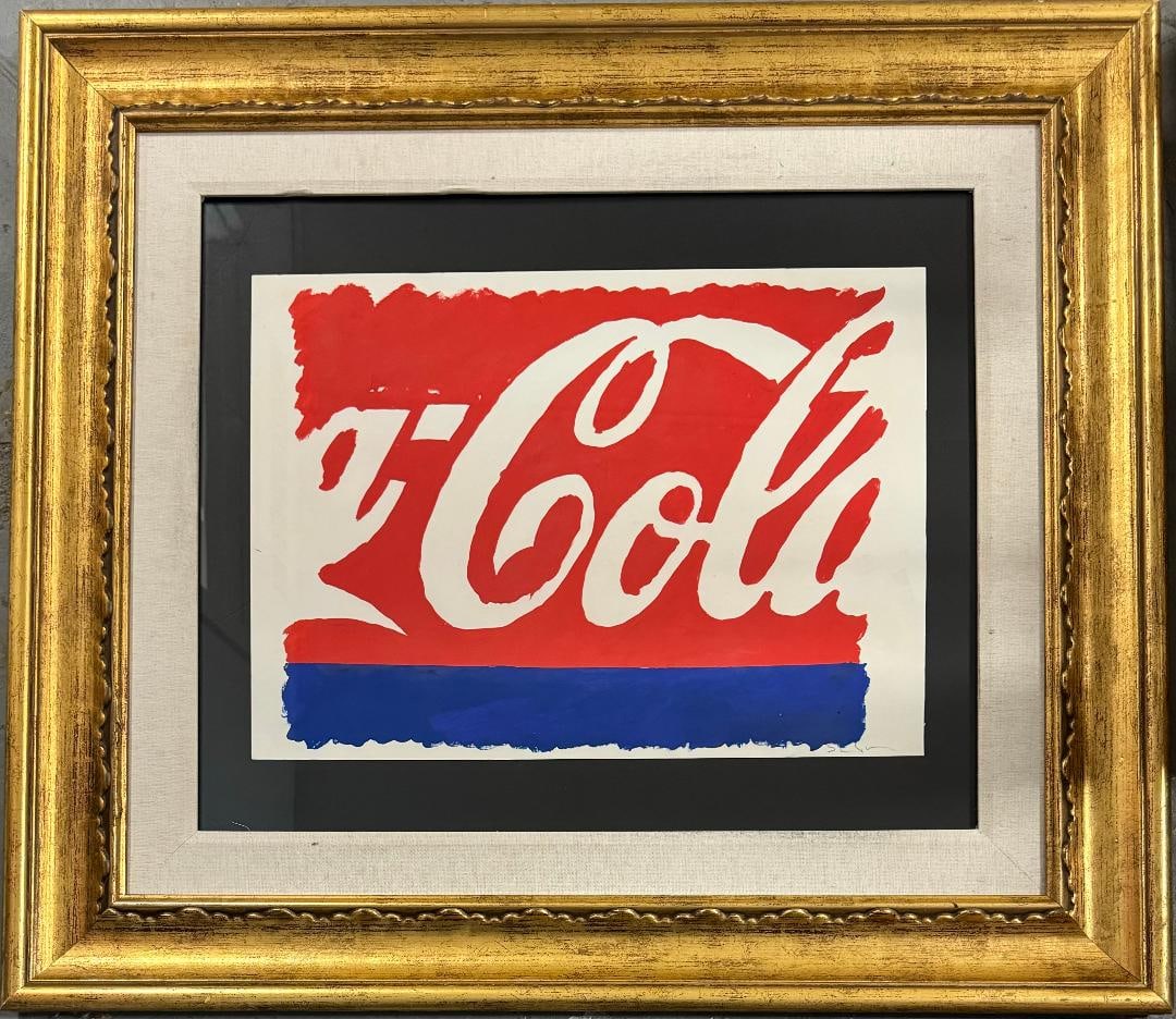 Mario Schifano Acrylic on Paper Art: 20.5" x 15" (1 of 2)