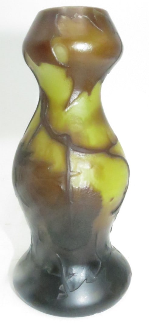 Legras Cameo Glass Vase H: 6.2" France: Shipping in USA $ 35. Legras glass is among the great French glassmakers, producing everything from absinthe flasks to exquisite cameo glass and enamelled Monjoye glass