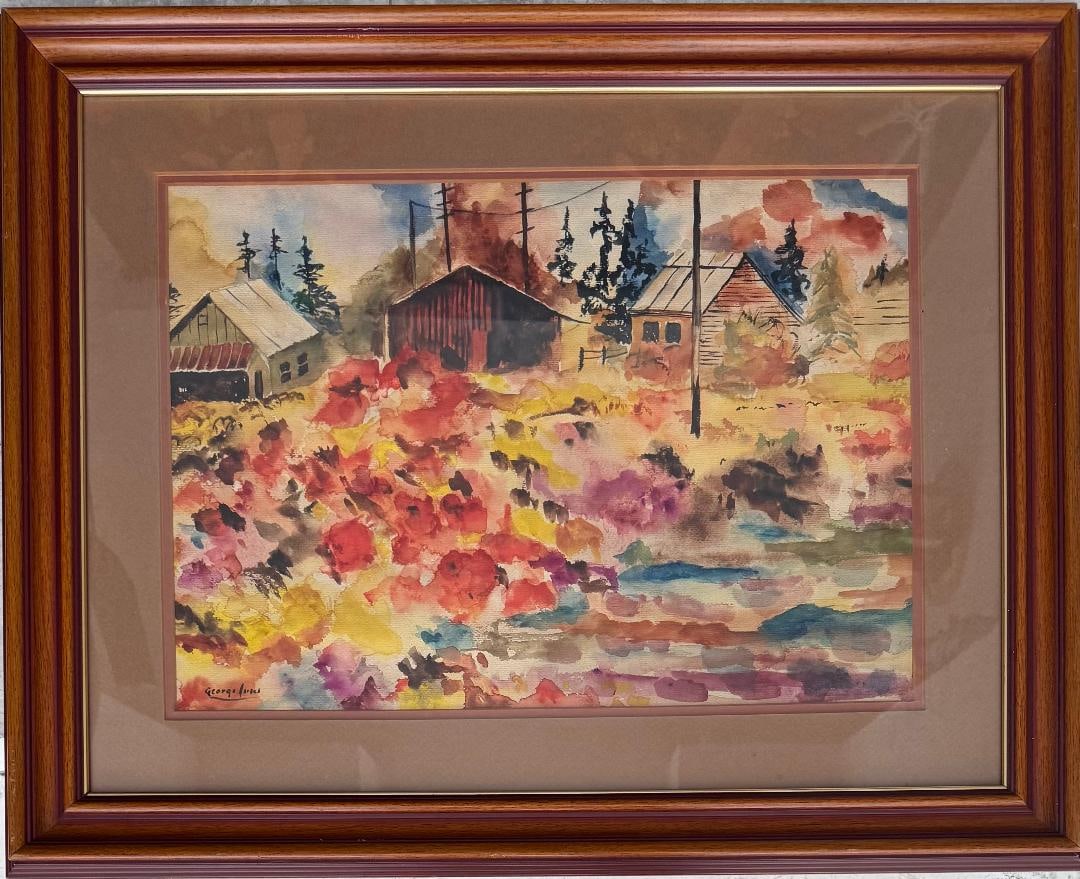 George Benjamin Luks Watercolor on Paper Art: 13" x 18.5" (1 of 4)