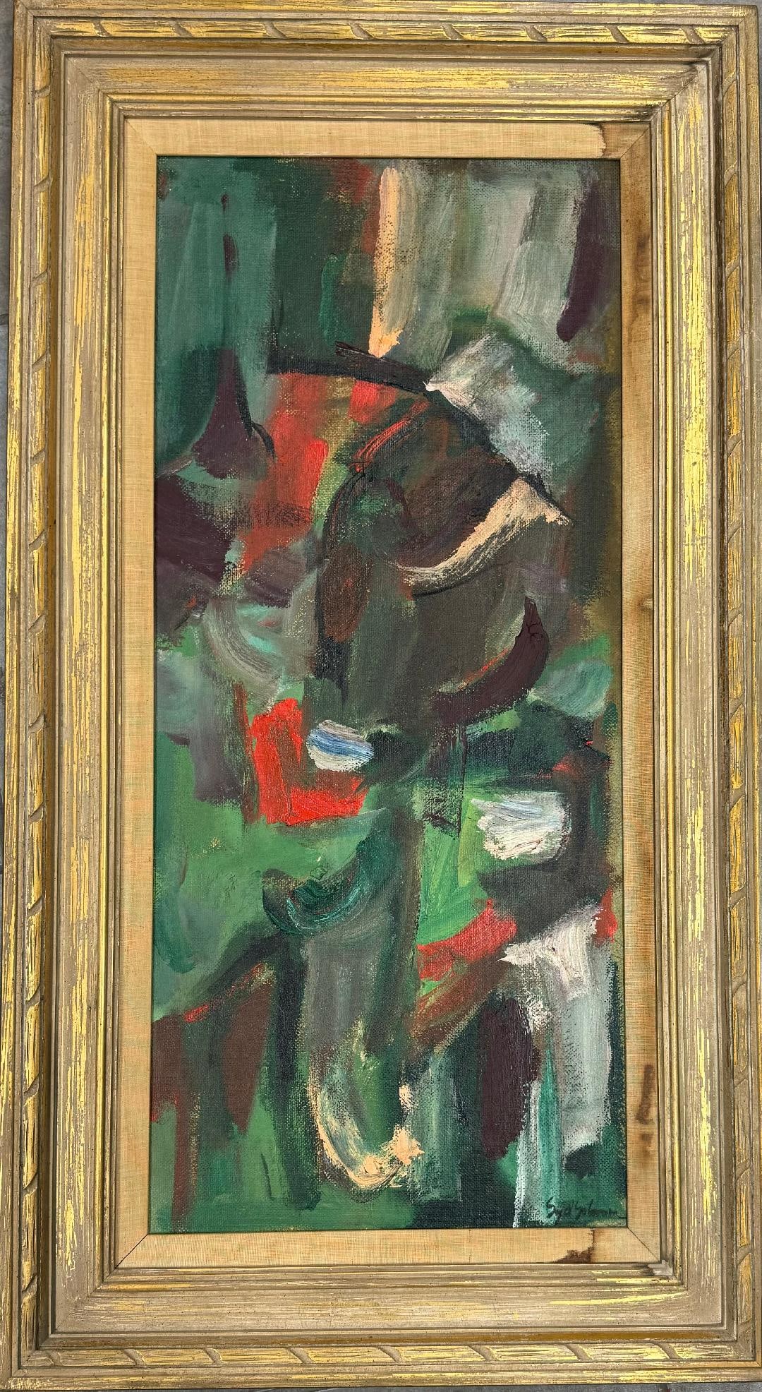 Syd Solomon (Attributed) Oil on Panel Art: 36" x 16" (1 of 5)