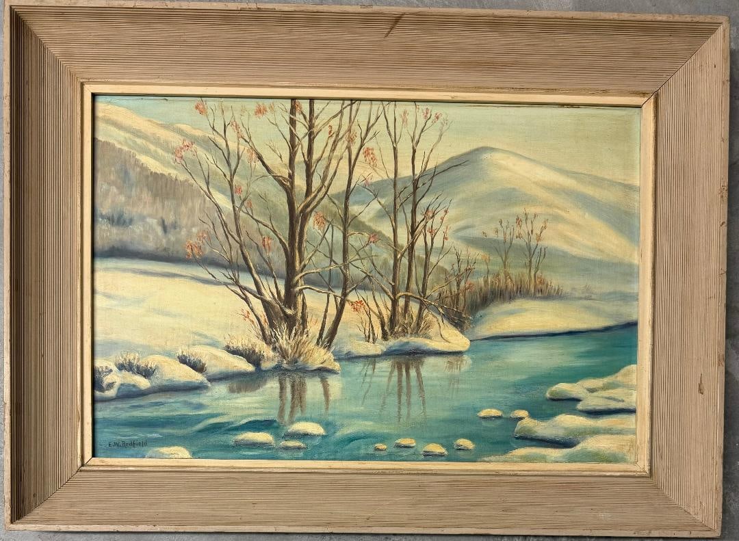 Edward Willis Redfield Oil on Board Art: 15.5" x 24" (1 of 3)