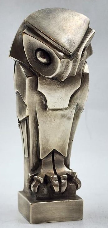 Edouard Sandoz Car Mascot Owl Hibou Art Deco H: 4.6" (1 of 5)
