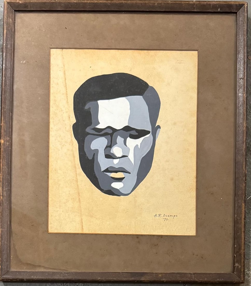 Hernando Ruiz Ocampo 1972 Oil on Paper Art: 9.4" x 7.3" Phillipines: No COA - Shipping in USA $ 90 - Hernando Ruiz Ocampo was a Filipino National Artist in the visual arts. He is also fictionist, a playwright and editor