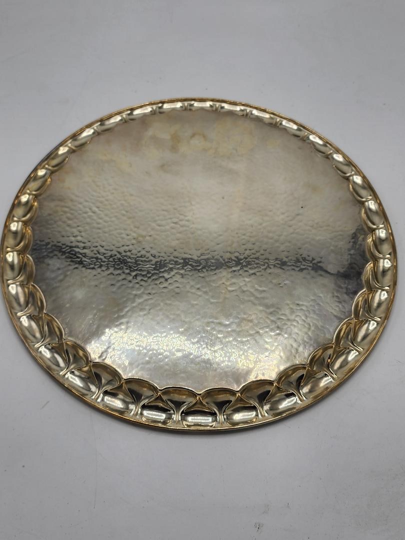Josef Hoffmann Art Deco Silverplated Tray Diam: 16" Austria (1 of 4)